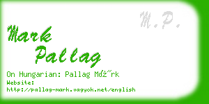 mark pallag business card